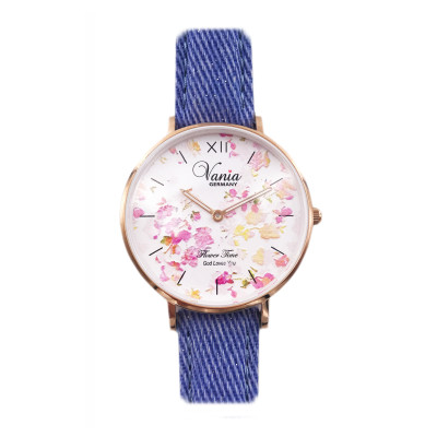 FLOWER TIME-VC2838-BLUE DENIM